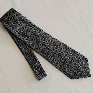 Silver & Black Silk Tie